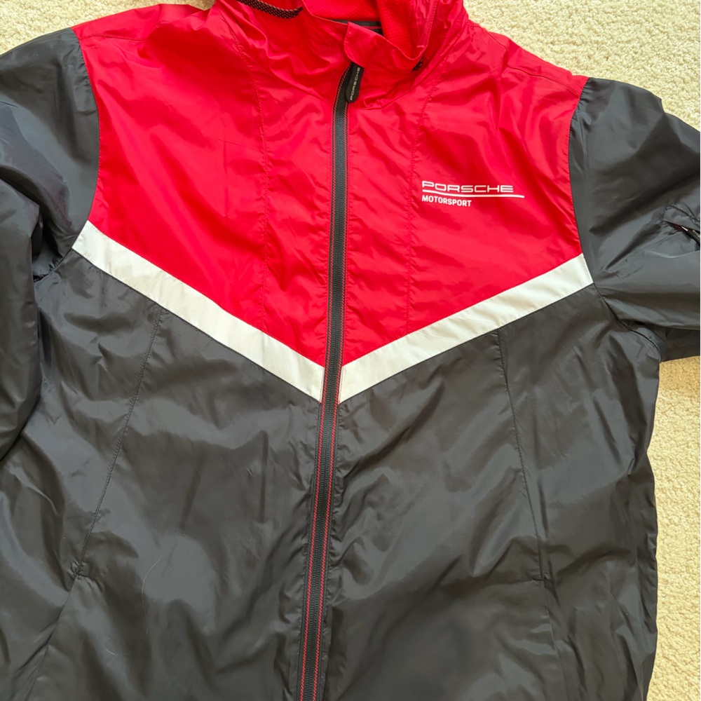 Red and Gray Bosch Windbreaker Jacket